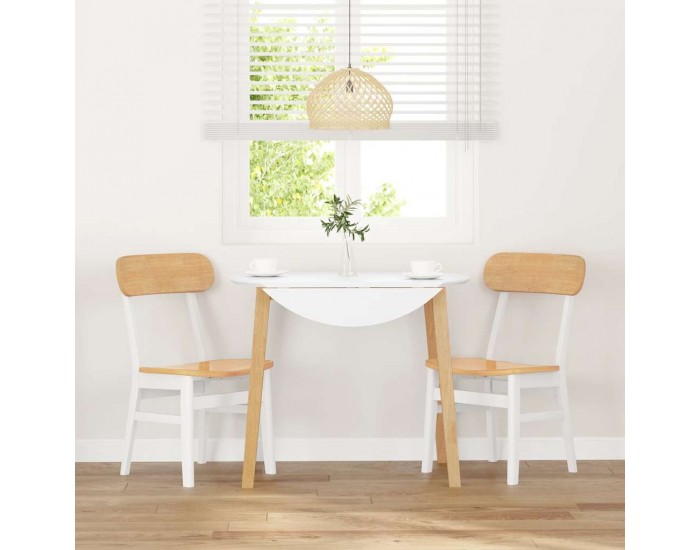 Sonata H трапезни столове 2 бр. бяла масивна дървесина гума