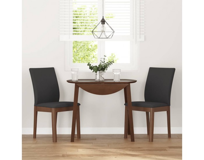 Sonata H Трапезни столове с възглавници 2бр Кафяв масивна дървесина гума