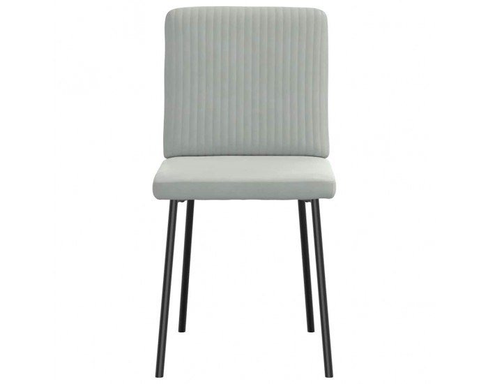 Sonata H Трапезни столове, 2 бр, светлосиви, кадифе