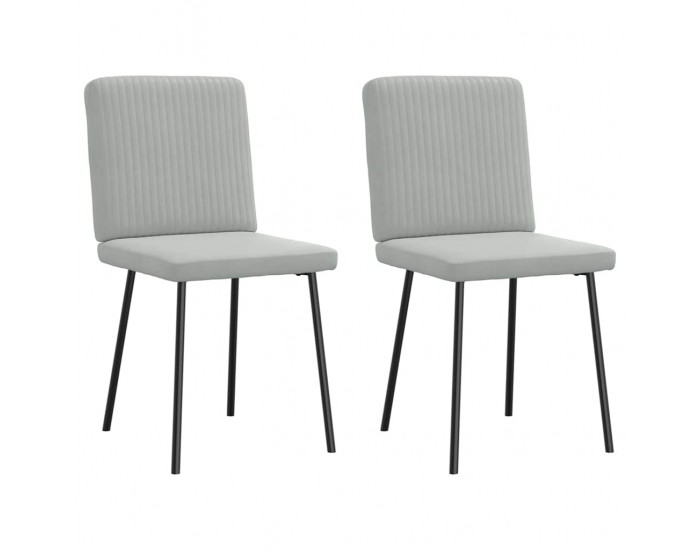 Sonata H Трапезни столове, 2 бр, светлосиви, кадифе