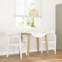 Sonata H трапезни столове 2 бр. бяла масивна дървесина гума - Столове