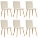 Sonata H Трапезни столове, 6 бр, тапицерия от лен