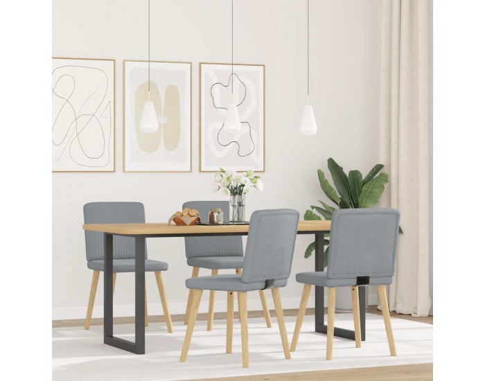 Sonata H Трапезни столове, 4 бр, светлосиви, текстил