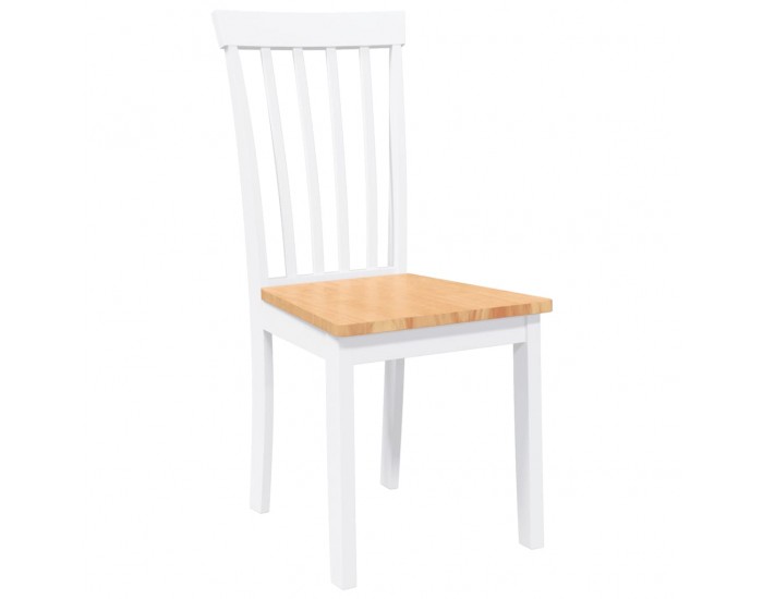 Sonata H трапезни столове 2 бр. бяла масивна дървесина гума