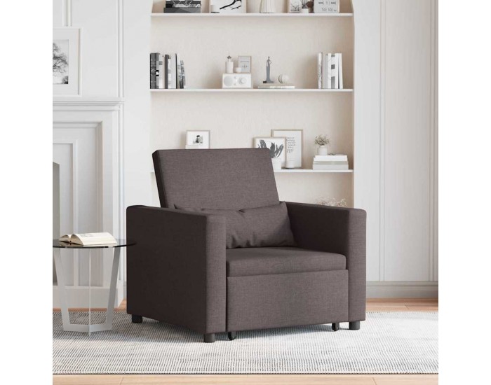 Sonata H Единичен диван легло Тъмнокафяв 90 x 165 x 87 см текстил