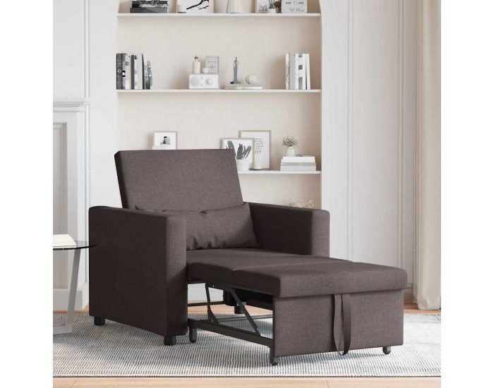 Sonata H Единичен диван легло Тъмнокафяв 90 x 165 x 87 см текстил