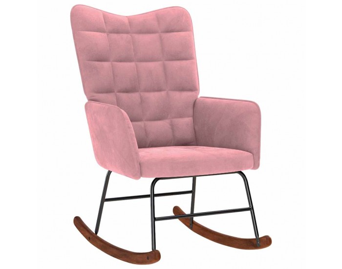 Sonata H Люлеещ стол, розов, кадифе