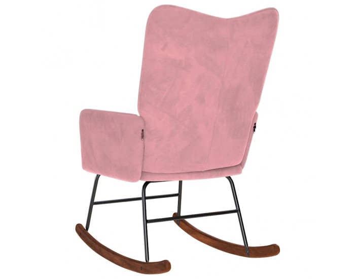 Sonata H Люлеещ стол, розов, кадифе