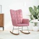 Sonata H Люлеещ стол, розов, кадифе