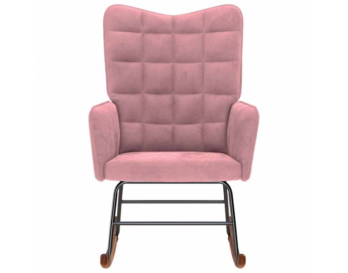 Sonata H Люлеещ стол, розов, кадифе