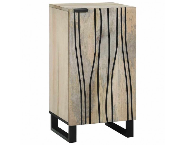 Sonata H Страничен шкаф Бяло 40 x 33 x 75 см мангово дърво масив