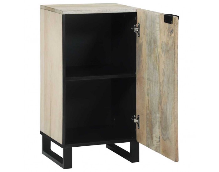 Sonata H Страничен шкаф Бяло 40 x 33 x 75 см мангово дърво масив