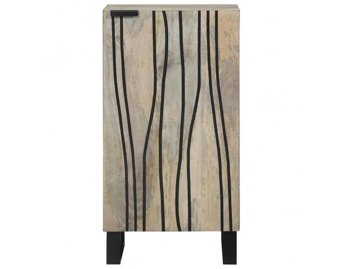 Sonata H Страничен шкаф Бяло 40 x 33 x 75 см мангово дърво масив