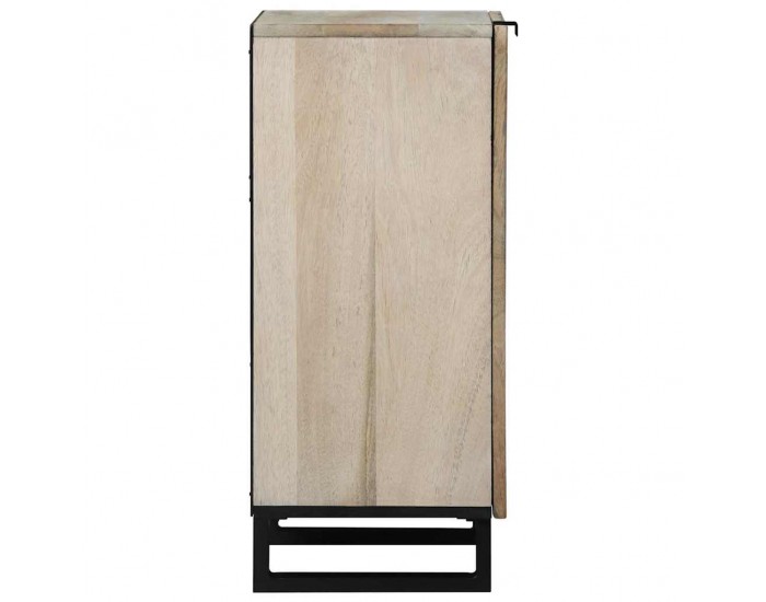 Sonata H Страничен шкаф Бяло 40 x 33 x 75 см мангово дърво масив