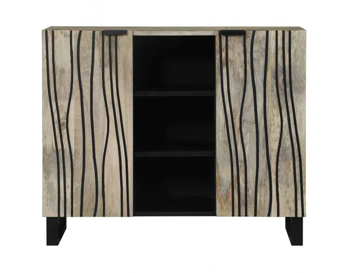 Sonata H Шкаф Бяло 90 x 33 x 75 см мангово дърво масив