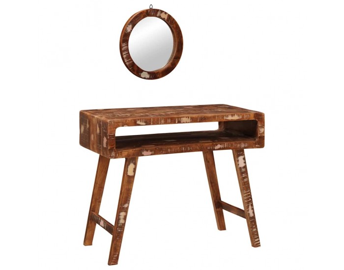 Sonata H Тоалетка Кафяво 90 x 76 x 45 см Солидно рециклирано дърво