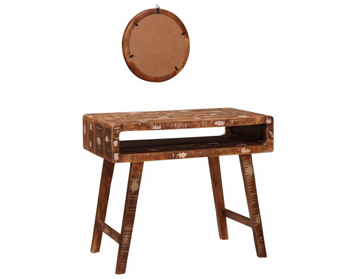 Sonata H Тоалетка Кафяво 90 x 76 x 45 см Солидно рециклирано дърво