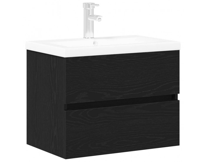 Sonata H Шкаф за мивка с врата Черен дъб 60 x 39 x 62 см Инженерно дърво