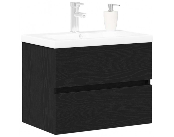 Sonata H Шкаф за мивка с врата Черен дъб 60 x 39 x 62 см Инженерно дърво