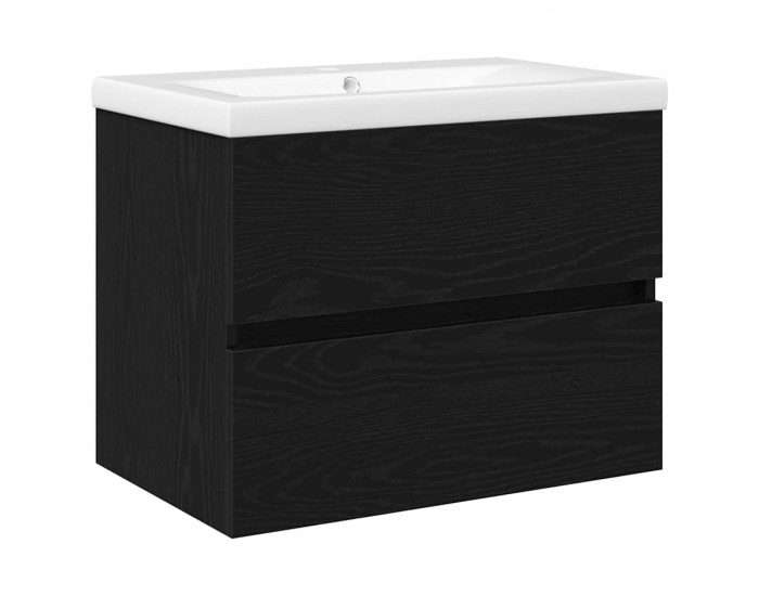 Sonata H Шкаф за мивка с врата Черен дъб 60 x 39 x 62 см Инженерно дърво