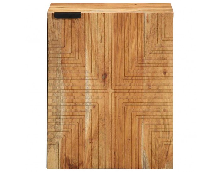 Sonata H Висящ шкаф за баня с рафт с врата Кафяво 38 x 33.5 x 48 см