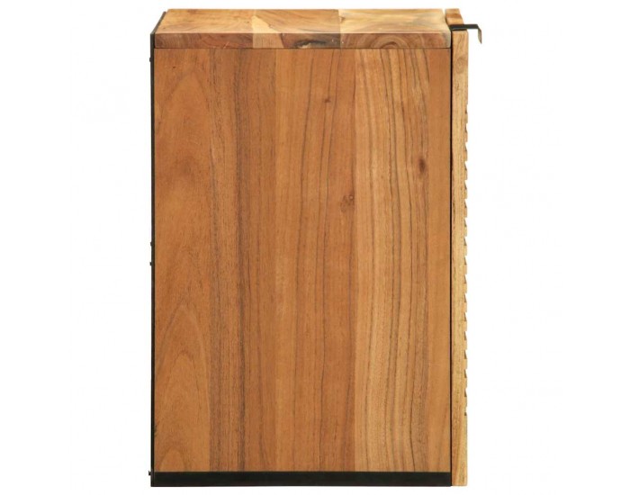 Sonata H Висящ шкаф за баня с рафт с врата Кафяво 38 x 33.5 x 48 см