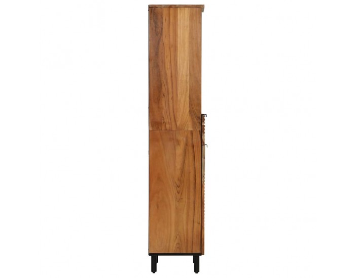 Sonata H Шкаф за баня Кафяво 38 x 33 x 160 см Масивна акациева дървесина