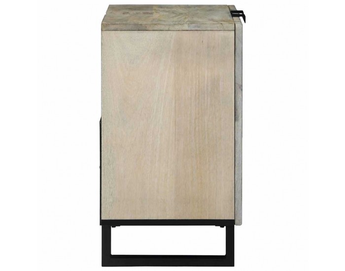 Sonata H Шкаф за мивка с рафт с врата Кафяв и черен 62 x 33 x 58 см