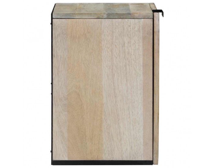 Sonata H Шкаф за мивка с рафт с врата Кафяв и черен 38 x 33.5 x 48 см