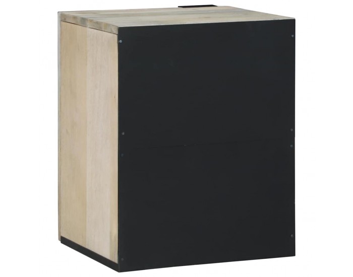 Sonata H Шкаф за мивка с рафт с врата Кафяв и черен 38 x 33.5 x 48 см