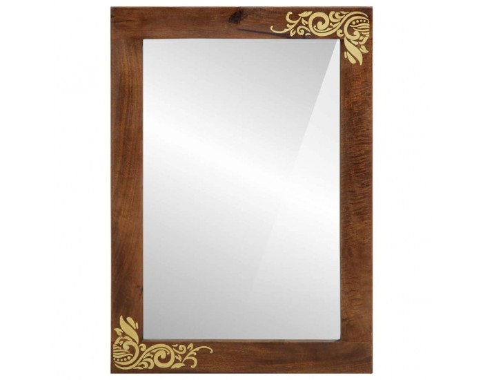 Sonata H Огледало за баня с огледало Сив и сребърен 50 x 70 x 3 см