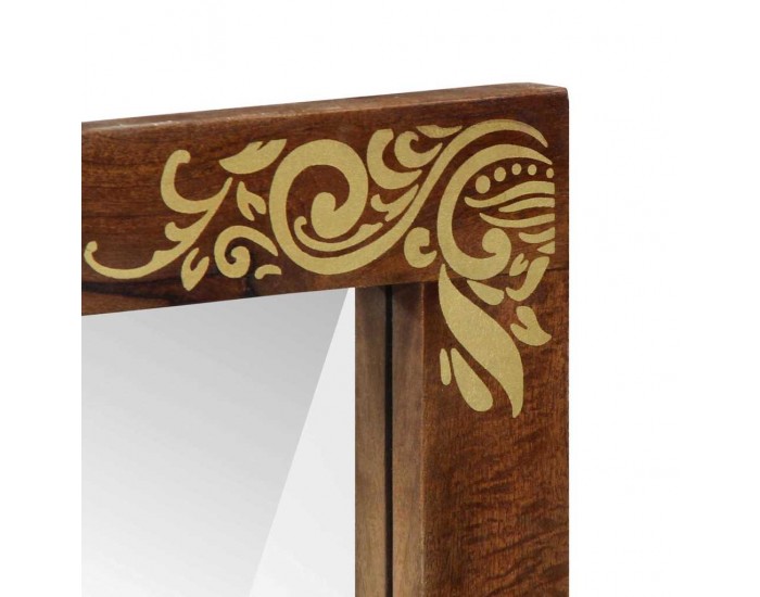 Sonata H Огледало за баня с огледало Сив и сребърен 50 x 70 x 3 см