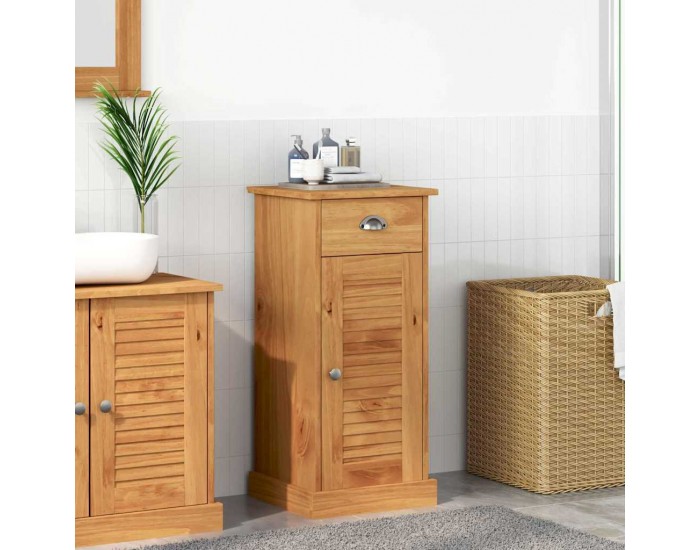 Sonata H Шкаф за баня с чекмедже VIGO Меденокафяво 37.5 x 34 x 80 см