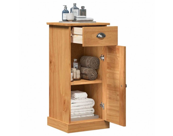 Sonata H Шкаф за баня с чекмедже VIGO Меденокафяво 37.5 x 34 x 80 см