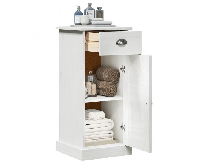 Sonata H Шкаф за баня с чекмедже с рафт VIGO Бяло 37.5 x 34 x 80 см
