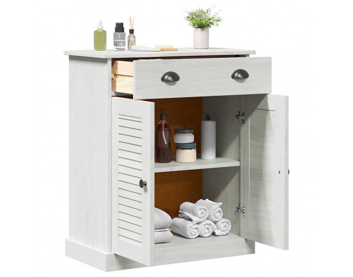 Sonata H Шкаф за баня VIGO Бяло 67.5 x 34 x 80 см Борово дърво масив