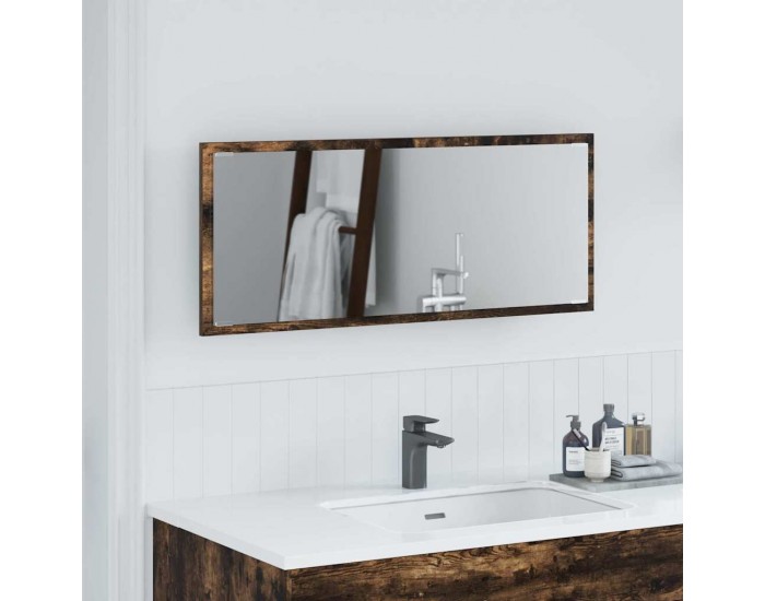 Sonata H Огледало с огледало Опушен дъб 90 x 8.5 x 37 см Инженерно дърво