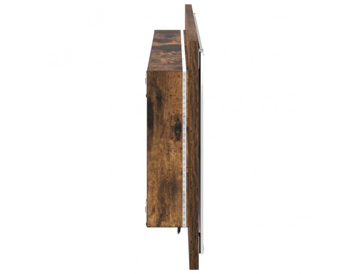 Sonata H Огледало с огледало Опушен дъб 90 x 8.5 x 37 см Инженерно дърво