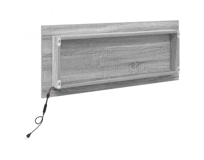 Sonata H Огледало с огледало Сив сонома 90 x 8.5 x 37 см Инженерно дърво