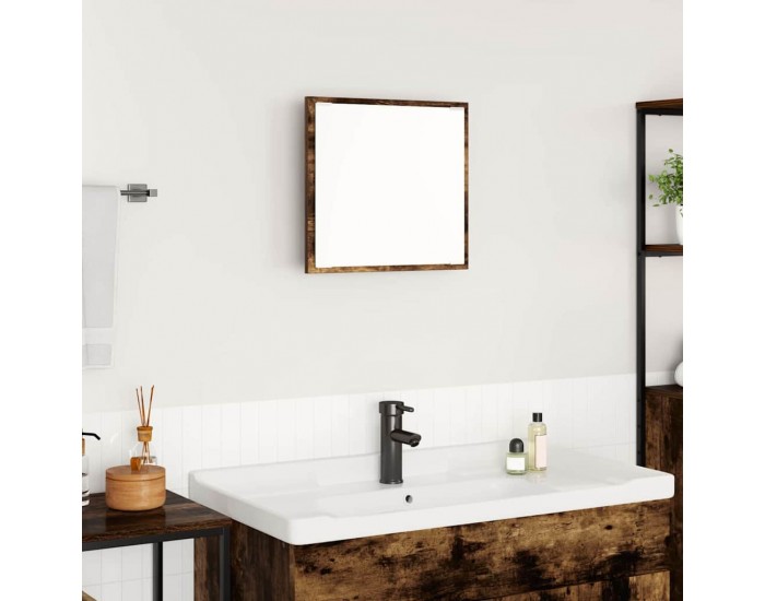 Sonata H LED огледало за баня Димян дъб 40 x 8.5 x 37 см Инженерно дърво