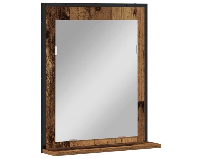 Sonata H Огледало за баня Старо дърво 50 x 12 x 60 см Инженерно дърво