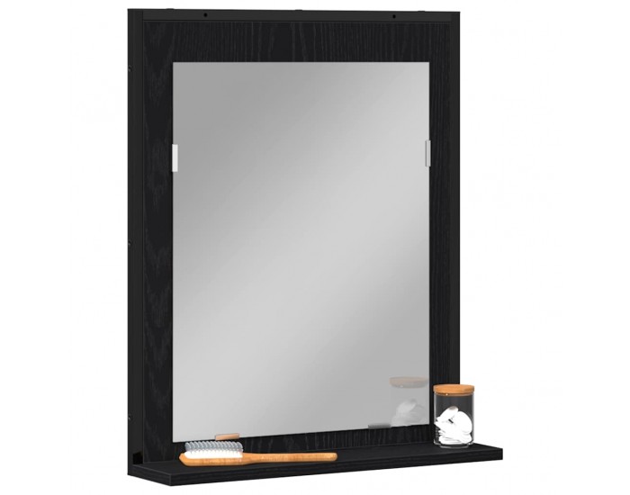 Sonata H Огледало за баня Черен дъб 50 x 12 x 60 см Инженерно дърво