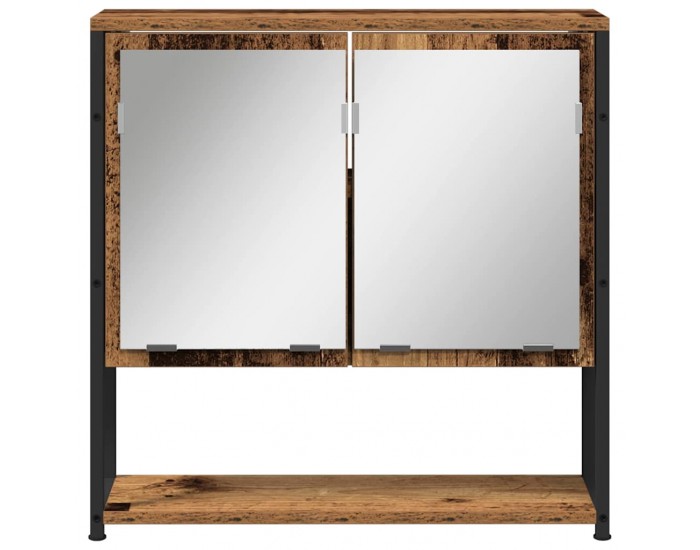 Sonata H Огледален шкаф за баня с рафт Старо дърво 60 x 16 x 60 см