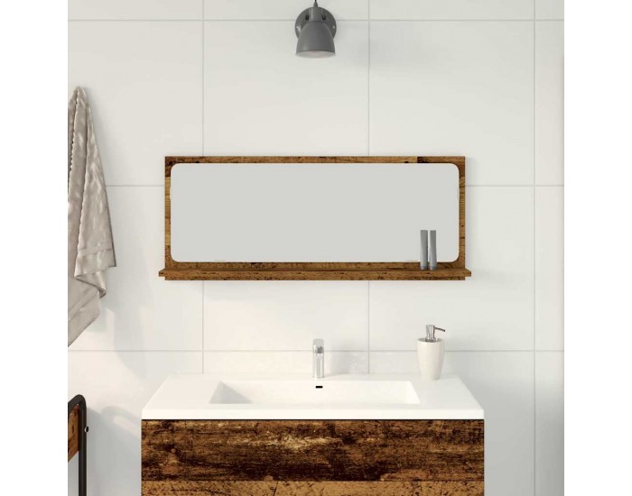 Sonata H Огледална рафт Старо дърво 90 x 10.5 x 37 cm Инженерно дърво