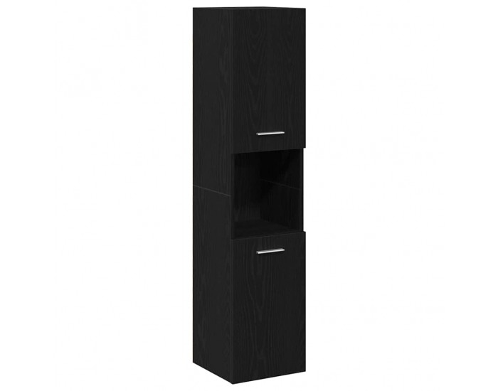 Sonata H Шкаф за баня с рафт Черния дъб 30 x 30 x 130 см Инженерно дърво