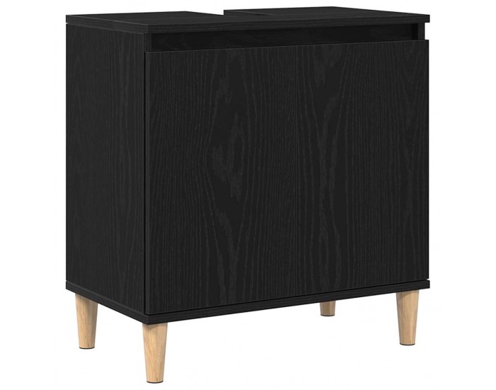 Sonata H Шкаф за мивка с рафт Черен дъб 58 x 33 x 60 см Инженерно дърво