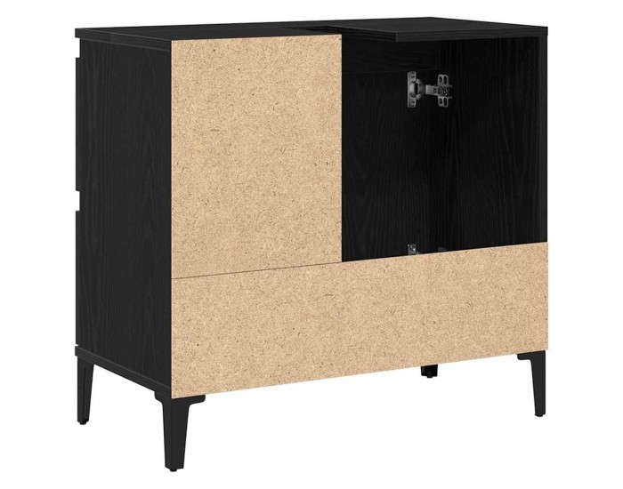 Sonata H Шкаф за баня с рафт Черен дъб 65 x 33 x 60 см Инженерно дърво