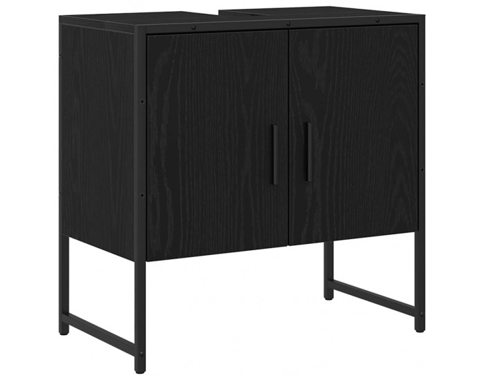 Sonata H Шкаф за мивка за баня Черен дъб 60 x 30 x 60 cm Инженерно дърво