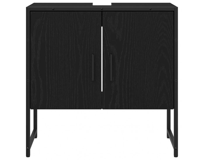 Sonata H Шкаф за мивка за баня Черен дъб 60 x 30 x 60 cm Инженерно дърво