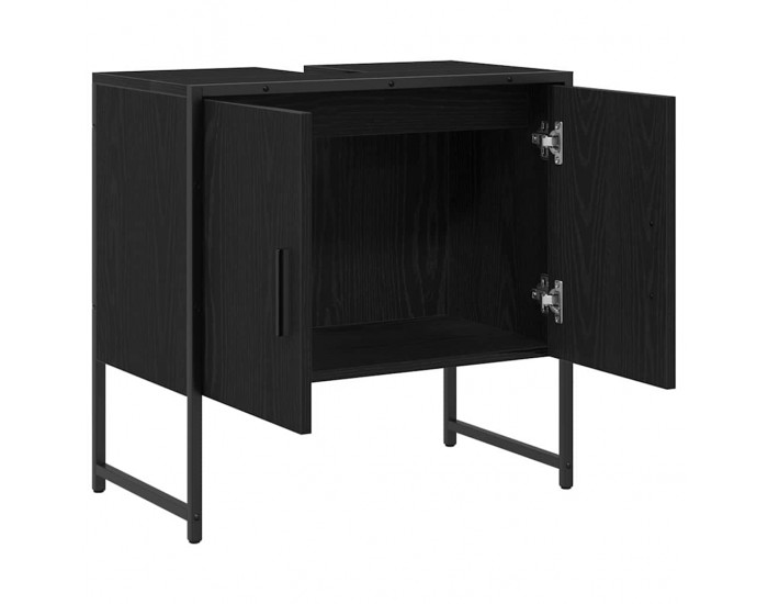 Sonata H Шкаф за мивка за баня Черен дъб 60 x 30 x 60 cm Инженерно дърво